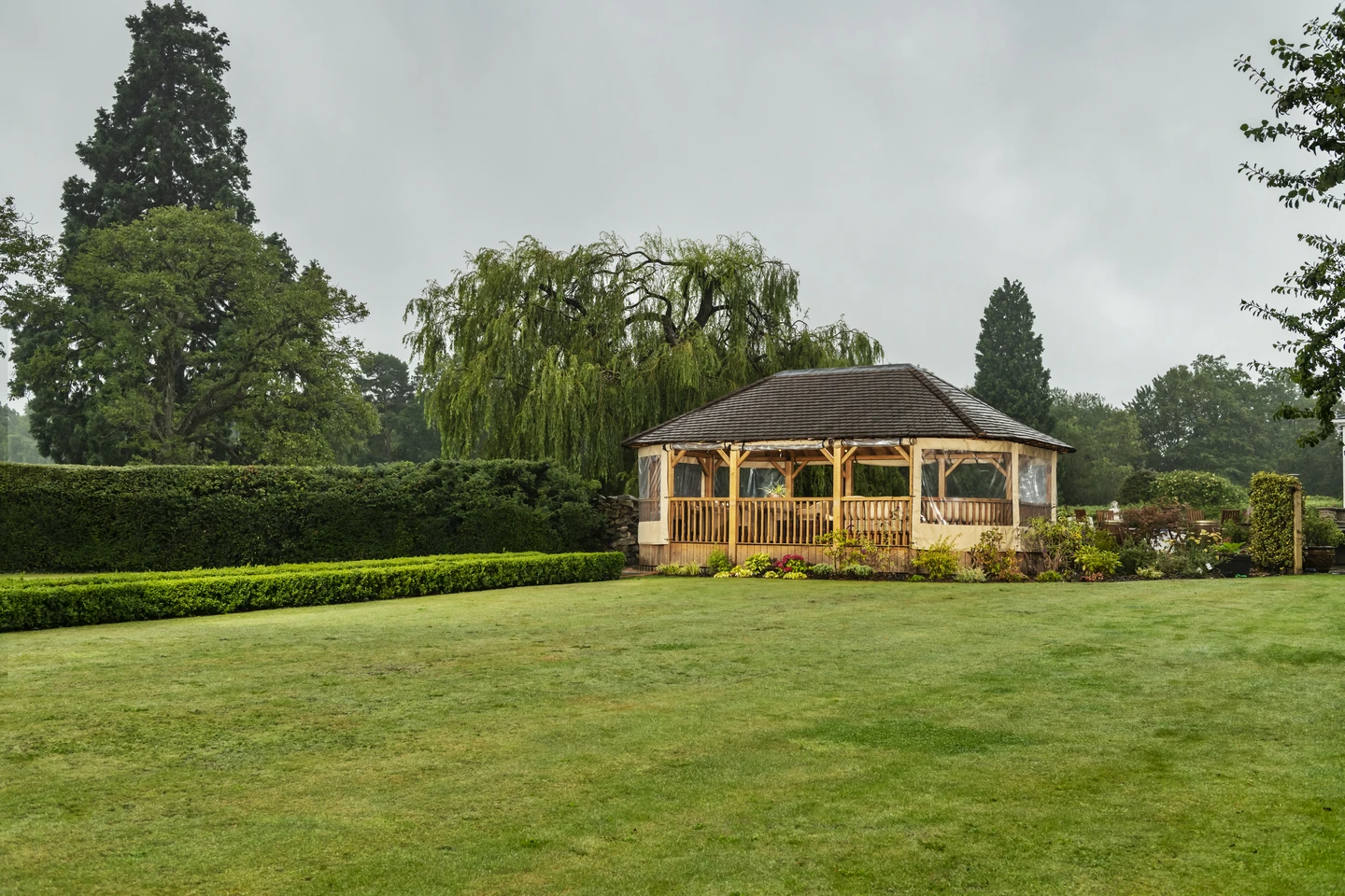 Crown Pavilions team discussing a project with a client