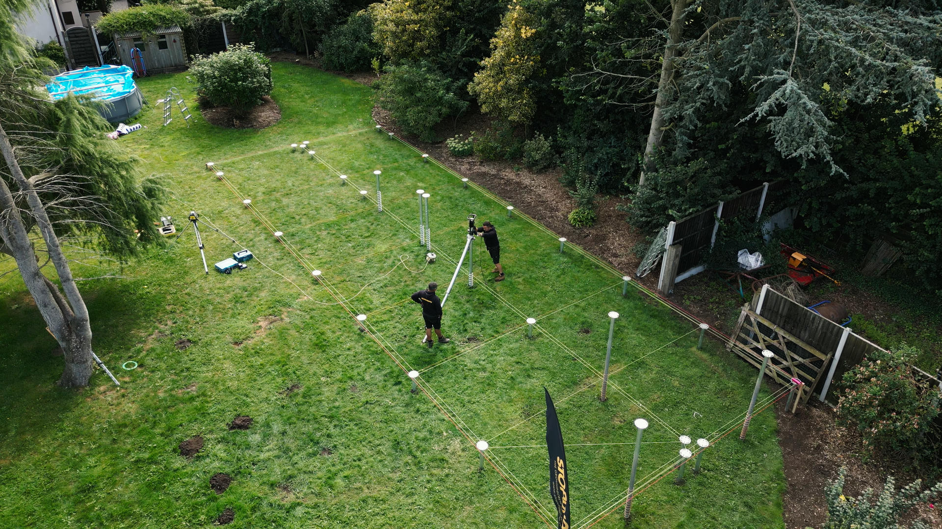 Garden room with ground screw foundation